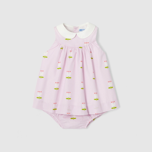 Poplin jurkje baby meisje