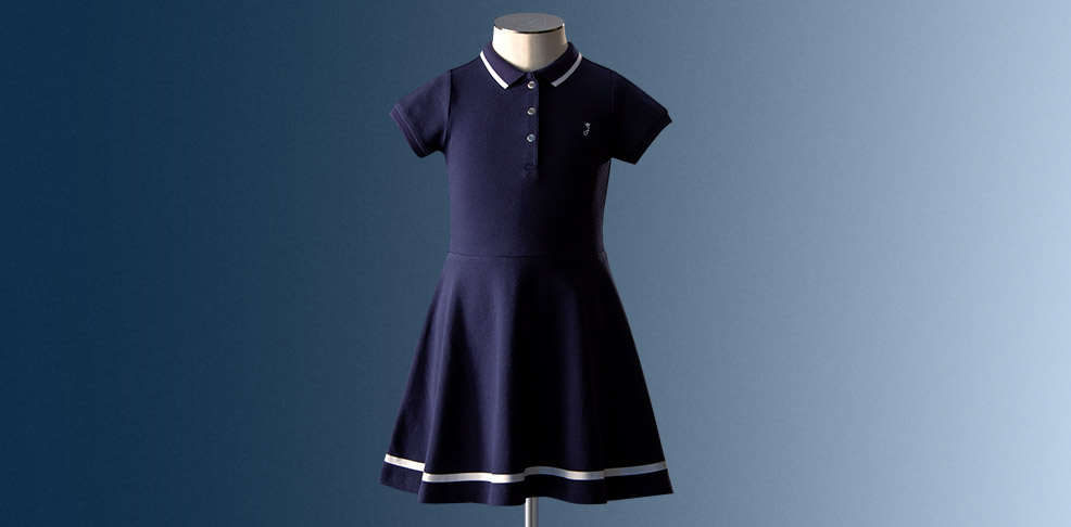 La robe tennis bleue marine Emblématique pour enfant fille