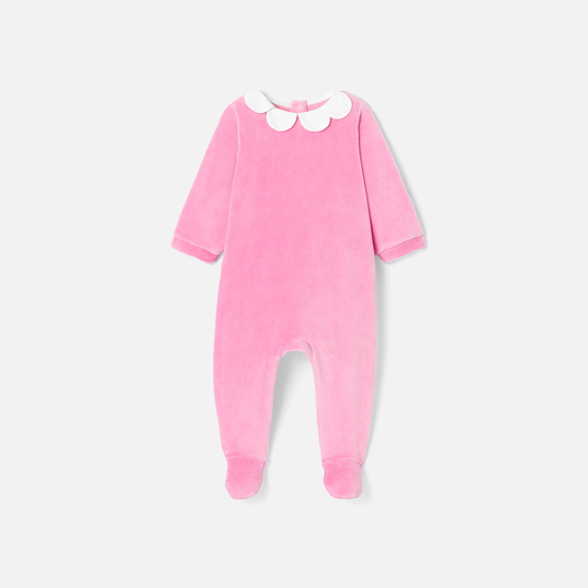 Pyjama van velours baby meisje