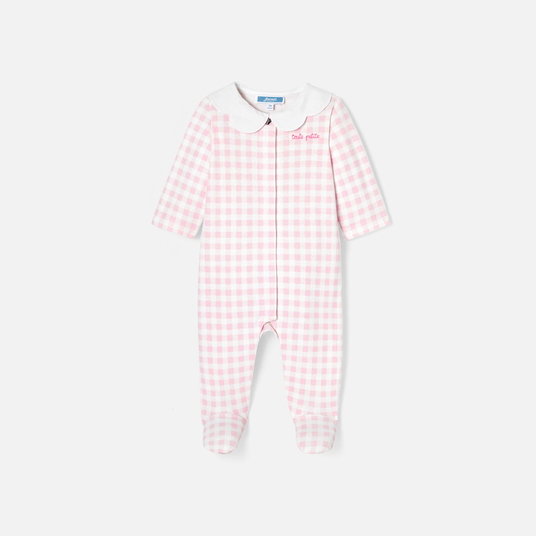 Pyjama met vichyruitjes baby meisje