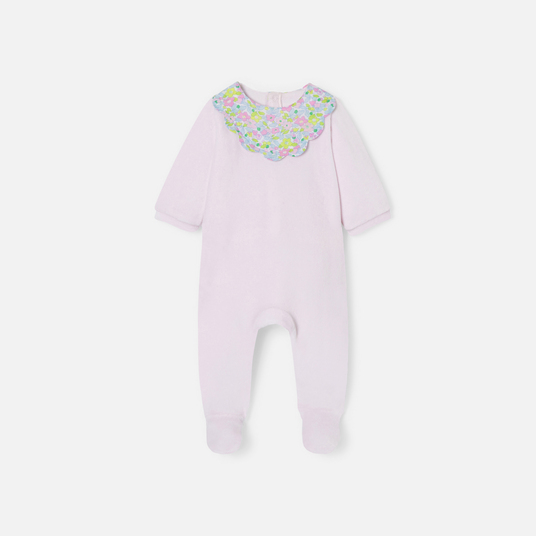 Pyjama van velours baby meisje