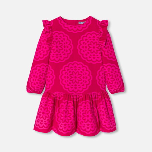 Robe enfant fille imprimé rosace