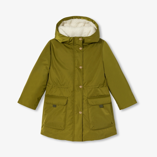 Parka enfant fille doublée en sherpa