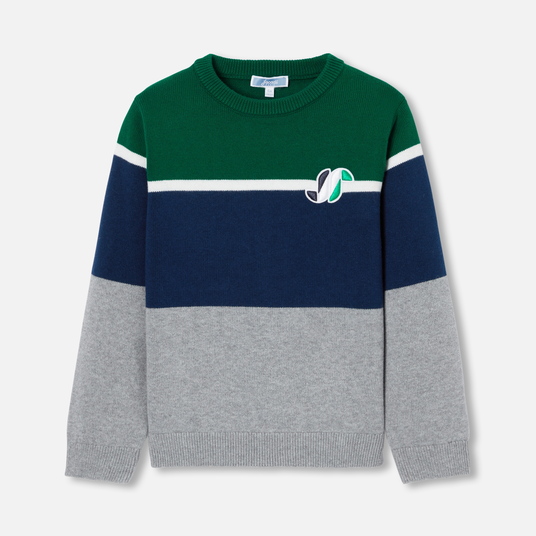 Pull enfant garçon color block