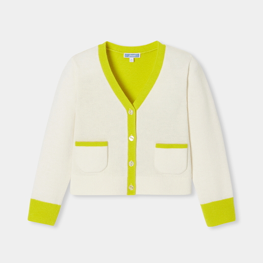 Gilet enfant fille color block