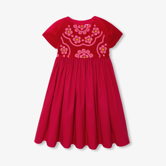 Robe bi-matière enfant fille