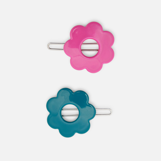 Duo de barrettes à fleurs enfant fille