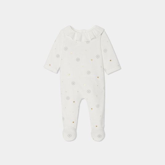 Kerstpyjama van velours baby meisje