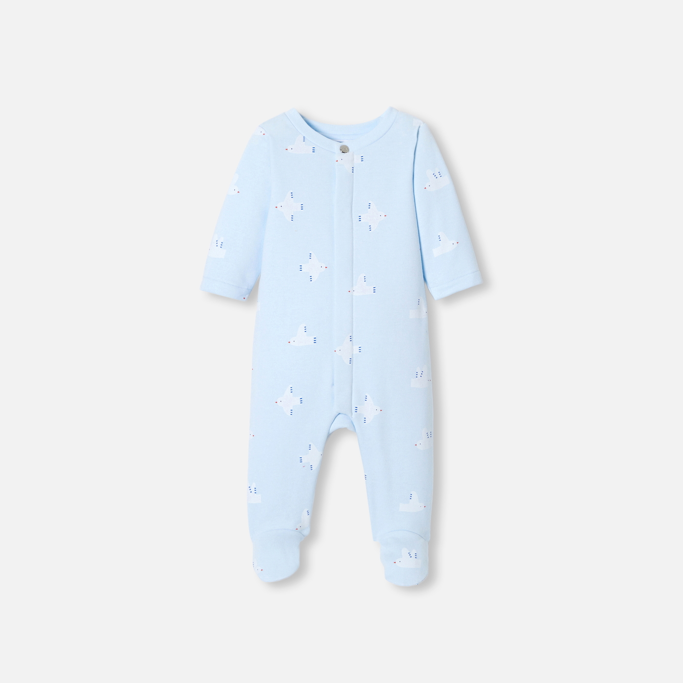 Fleece pyjama met meeuwtje motiefje baby